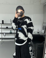 RU Zebra Mohair Round Knitwear (2 colors)