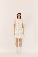 Lace shirt dress