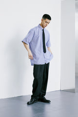 ストライプコンフィールーズフィットシャツ / STRIPE COMF LOOSE FIT SHIRT BLUE