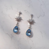 Starry Teardrops Piercing - Light Sapphire