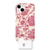 [艶消しハードカード]ヴィンテージ フラワー レッド スマホケース/[Matte Card] Vintage Flower Red Phone Case