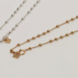 シルバーボールチェーンブレスレット/SILVER BALL CHAIN BRACELET (925 silver+gold plated / basic)