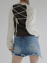 アンバランスデニムスカートプリーツ / no.802 Unbalance Denim Skirt Pants