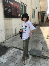 ポイントウォッシングワイドデニム
