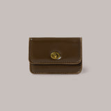 Flat Gold Wallet - Brown
