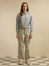 LINE OPEN COLLAR KNIT (SKY) (6675325354102)