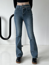 ウエストスリットブーツカットパンツ/no.2326 waist slit bootcut pants