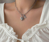 レタリングハートウェイネックレス/jhi Lettering Heart Two Way Necklace