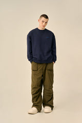 LETTERING LOGO BASIC SWEATSHIRT - NAVY