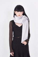 Ribbon Muffler_White Gray