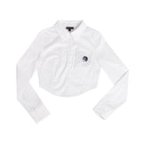 ローズシンボルクロップシャツ / ROSE SYMBOL CROP SHIRT #NAVY