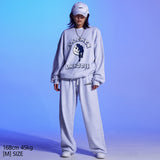 ARCH PRINTING PAINTING SWEAT SHIRT-WHITE MELANGE