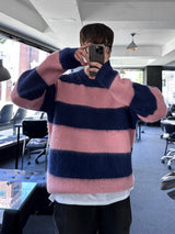 cander loosefit strip knit