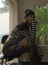 backpoint stripe cardigan