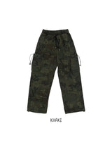 (UNISEX) ダメージカーゴストリングカーゴパンツ