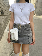 キュートキュービックスリムTシャツ / Cute cubic slim t-shirt