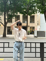 リオツータックワイドデニムパンツ / Rio Two-Tuck Wide Denim Pants (4 colors)