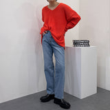SKハッチVネックニット/SK Hacchi V-neck Knitwear (5 colors)