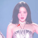0008 [GIDLE, REDVELVET, KWONEUNBI Pick] ウォータードロップラインストーンチョーカー
