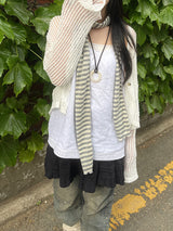 レイヤードリネンキャミソール / Layered linen sleeveless