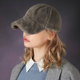 Fur logo point ball cap GRAY