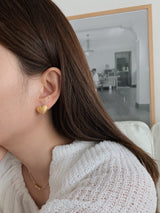 ハートマットピアス / [925silver] Lithumb heart matte earrings