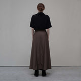 Brown Long Wrap Skirts
