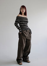 アリエルオープンショルダーニット/Ariel open shoulder knit