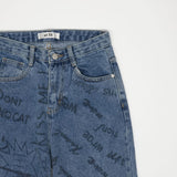 レタリングプリンテッドデニムパンツ / ACTRESS YANG HYE-JI WORN LETTERING PRINTED DENIM PANTS[6050]