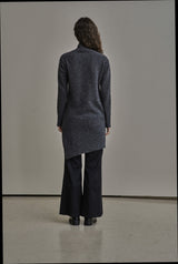 サイドスリットタートルネック/SIDE SLIT TURTLENECK_CHARCOAL