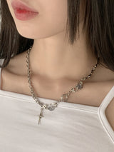 ビーズジュエリーチェーンシルバーネックレス / Smet Beads Jewelry Chain Silver Necklace