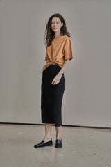 ウールHスカート/WOOL H SKIRT_CHARCOAL