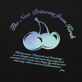 チェリーアーチロゴクロップTシャツ / CHERRY ARCH LOGO CROP T-SHIRT [BLACK]