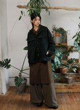 unisex suede jacket black