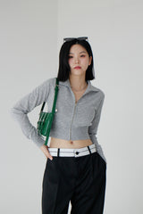 カシミアニットジップアップ / Cashmere knit zip-up (3color)