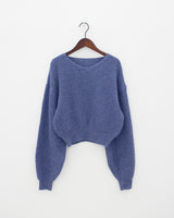 ウールバルーンVネックニット / Wool balloon V-neck knit (5color)