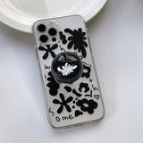 スイートぴーブラックフォーンケース / Sweet Pea Black Phone Case