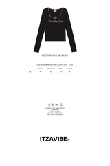 CAT BLESS RIBBON LONG SLEEVE - BLACK