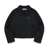 チェリーセミクロップウオウブンジャケット／CHERRY SEMI CROP WOVEN JACKET [BLACK]