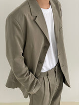 French 3 button set up blazer