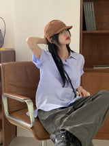 Anin Back Button Boxy Short Sleeve Southern Shirt