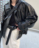 ダミアンバルーンレザージャケット/[引き合い殺到] Damien Balloon Leather Jacket