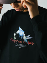DAKYAM 2023 AW タイニーバットマイティーハミングバードマンダラフラワーロングTシャツ