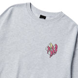 ハートプリンティングスウェット/HEART PRINTING SWEAT SHIRT-WHITE MELANGE