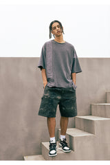 TYE-DYED CARGO POCKET SHORT PANTS (6571457216630)