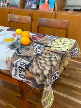 フルーツマーケット シフォン ファブリック ポスター / fruit market chiffon fabric poster