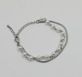 ASCLO Pearl & Chain Bracelet