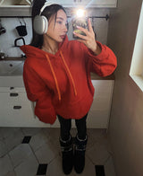 (×)(UNISEX) ラムス起毛フード
