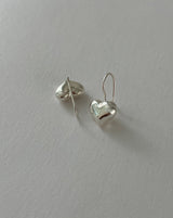 [92.5silver] hook heart earrings