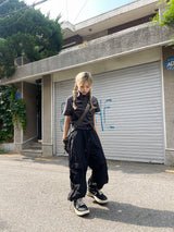 サマーナイロンバルーンダブルカーゴパンツ / Summer nylon balloon double cargo pants